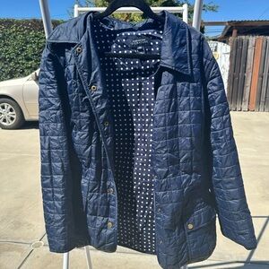 Jones New York Dark Blue Quilted Jacket
